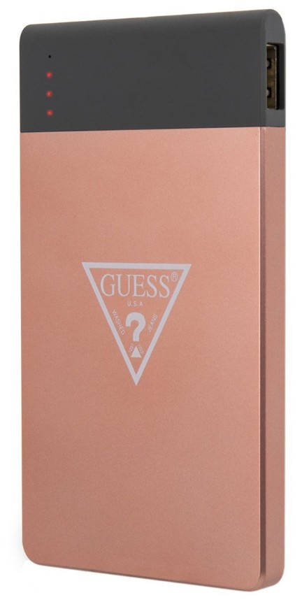 Аккумулятор внешний Guess 4000 mAh Triangle log, 1 USB, розовое золото
