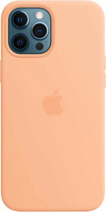 Чехол Apple Silicone Case with MagSafe Cantaloupe для iPhone 12 Pro Max (MK073ZE/A),светло-абрикосов