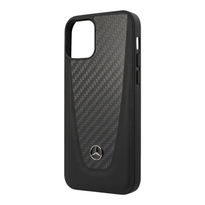Чехол Mercedes Dynamic Real carbon для iPhone 12/12 Pro, черный